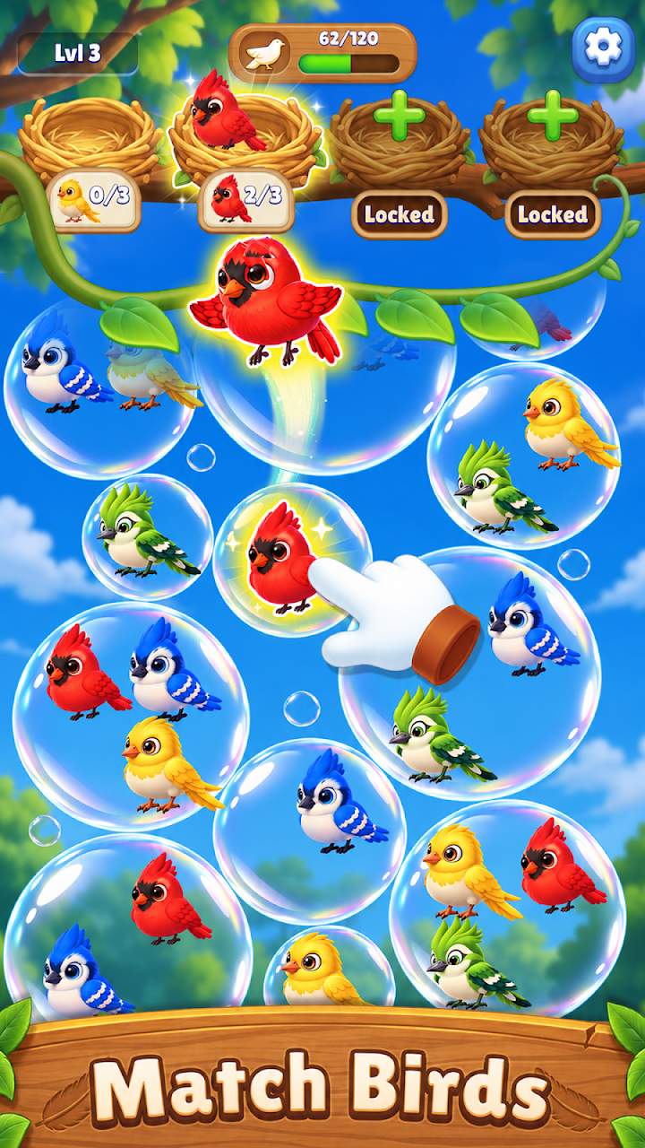 Bubble Bird: Color Match screenshot